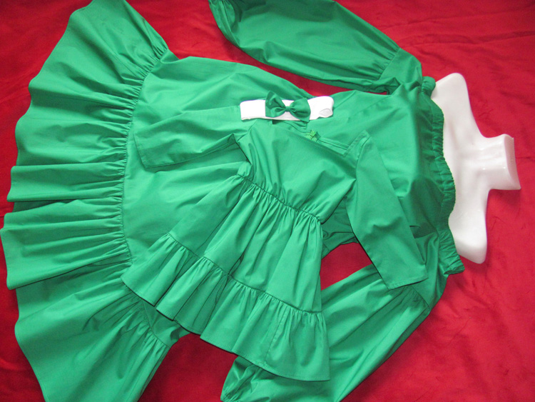 Одинаковые платья для мамы и дочки "Маргарита", комплект (зеленый)