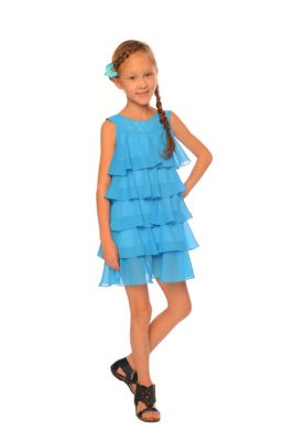Платье "Морской бриз" — нарядные детские платья для девочек | Интернет-магазин платьев для девочек «12 кг Счастья»