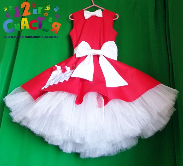 платье детское красное