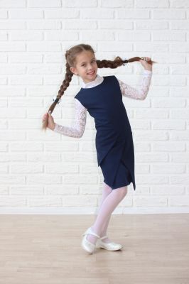 Школьное платье "Аурелия" — нарядные детские платья для девочек | Интернет-магазин платьев для девочек «12 кг Счастья»