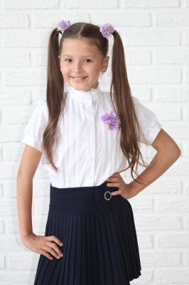 Школьная блузка 4 — нарядные детские платья для девочек | Интернет-магазин платьев для девочек «12 кг Счастья»