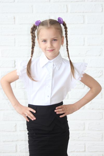 Школьная блузка 3 — нарядные детские платья для девочек | Интернет-магазин платьев для девочек «12 кг Счастья»