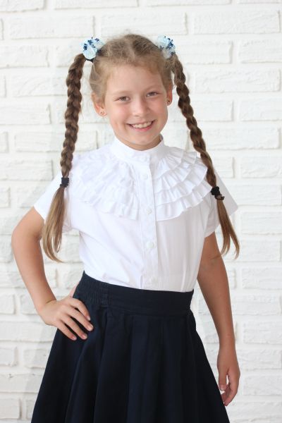 Школьная блузка 9 — нарядные детские платья для девочек | Интернет-магазин платьев для девочек «12 кг Счастья»