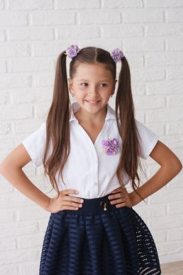 Школьная блузка 2 — нарядные детские платья для девочек | Интернет-магазин платьев для девочек «12 кг Счастья»