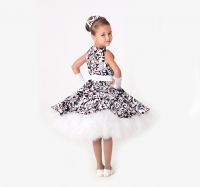 Платье для девочки "Стиляги" черно-белое