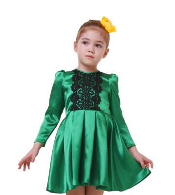 Платье "Изумрудный блеск" — нарядные детские платья для девочек | Интернет-магазин платьев для девочек «12 кг Счастья»