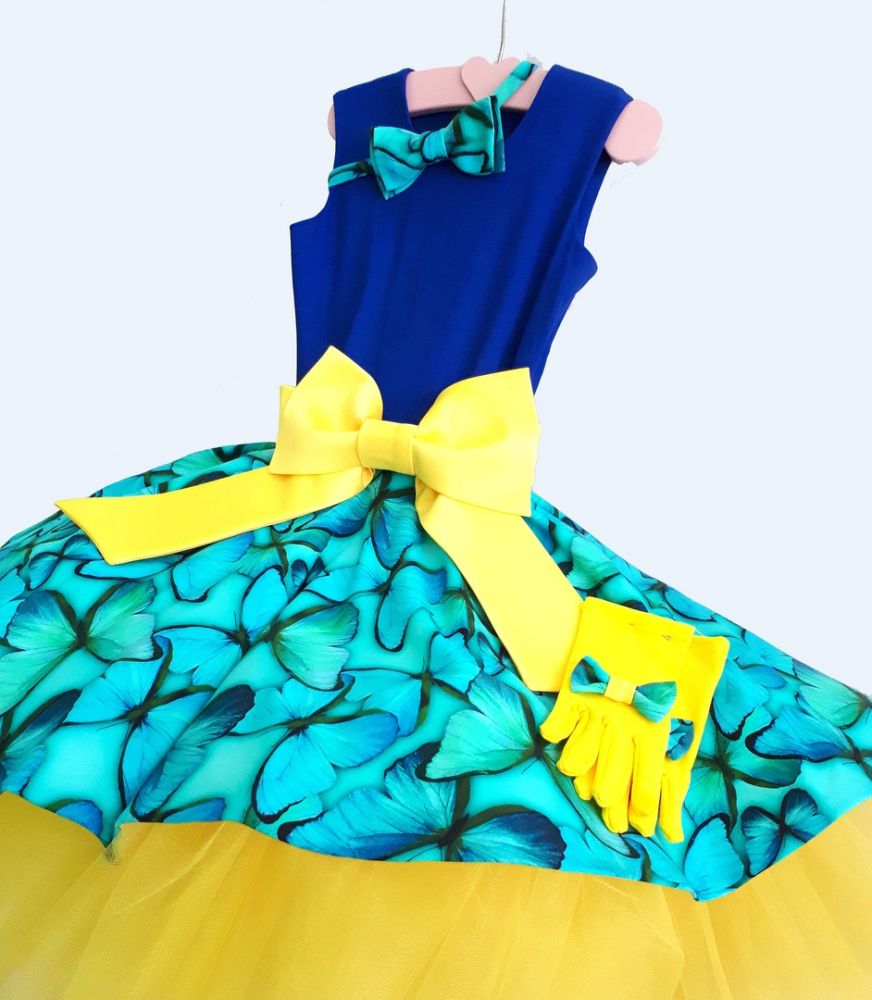 Платье для девочки "Стиляги Бабочки с лимоном"