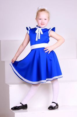 Платье для девочки "Василек" — нарядные детские платья для девочек | Интернет-магазин платьев для девочек «12 кг Счастья»