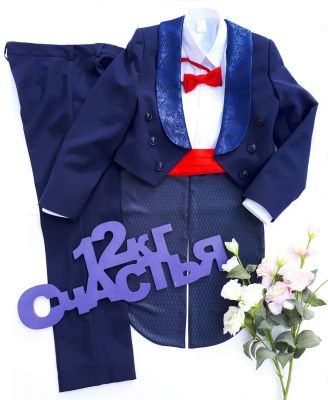 Смокинг (темно синий)  — нарядные детские платья для девочек | Интернет-магазин платьев для девочек «12 кг Счастья»