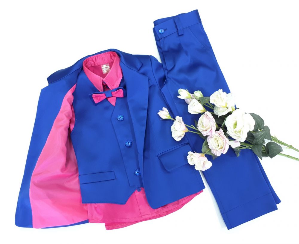 Костюм для мальчика "Электрик - фуксия" — нарядные детские платья для девочек | Интернет-магазин платьев для девочек «12 кг Счастья»