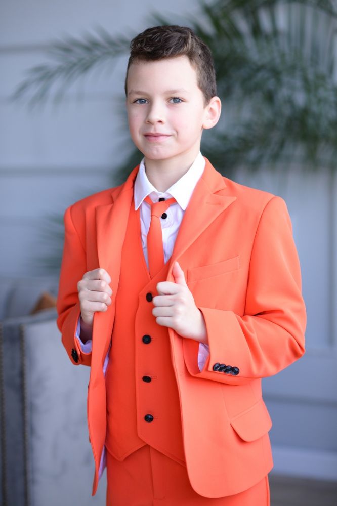 Костюм для мальчика "Оранжевое настроение" — нарядные детские платья для девочек | Интернет-магазин платьев для девочек «12 кг Счастья»
