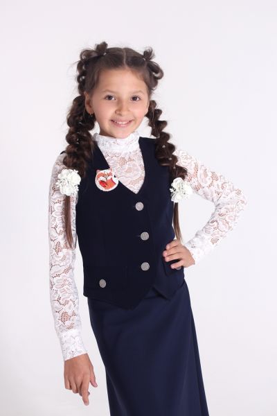 Школьная форма "Жилет и юбка" — нарядные детские платья для девочек | Интернет-магазин платьев для девочек «12 кг Счастья»